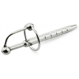 Plug Penis Percé PEN STRIE 12cm - Diamètre 10mm 2