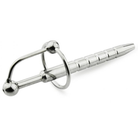 Plug Penis Percé PEN STRIE 12cm - Diamètre 10mm
