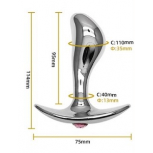 Plug en métal + Bijou STIM POINT G L 9.5 x 3.5 cm