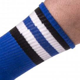 Chaussettes HALF FETISH Stripes Bleu Noir Blanc 2