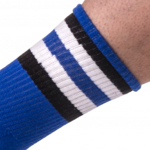 Chaussettes HALF FETISH Stripes Bleu Noir Blanc