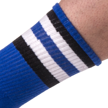 Chaussettes HALF FETISH Stripes Bleu Noir Blanc