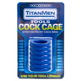 Ballstretcher souple COCK CAGE 50mm Bleu 2
