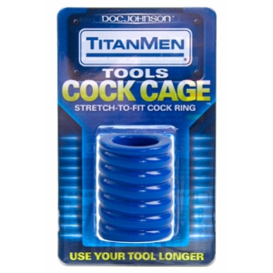 Ballstretcher souple COCK CAGE 50mm Bleu