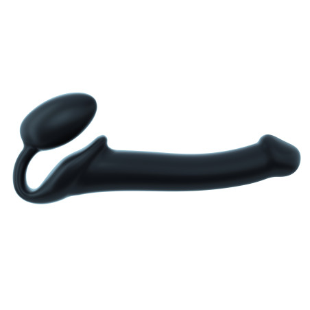 Gode + plug STRAP-ON-ME Bendable M 16 x 4 cm Noir
