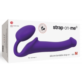 Gode + plug STRAP-ON-ME Bendable M 16 x 4 cm Violet 2