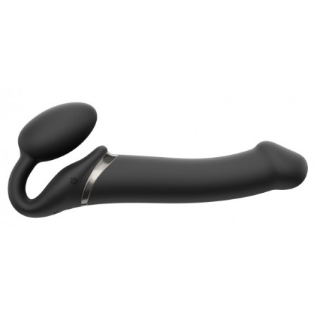 Gode Vibrant STRAP-ON 3 Moteurs L 16 x 3.7 cm Noir