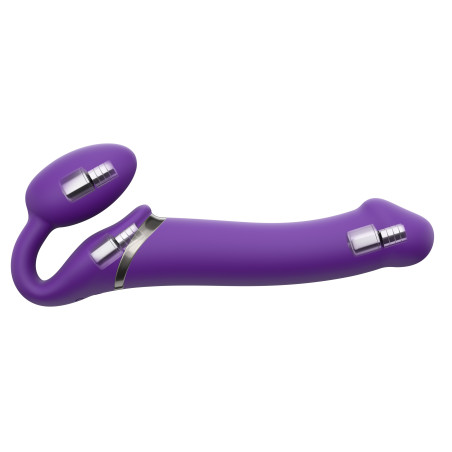 Gode Vibrant STRAP-ON 3 Moteurs L 16 x 3.7 cm Violet