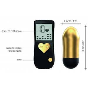Oeuf vibrant sans fil CRY BABY 7.5 x 3 cm Gold