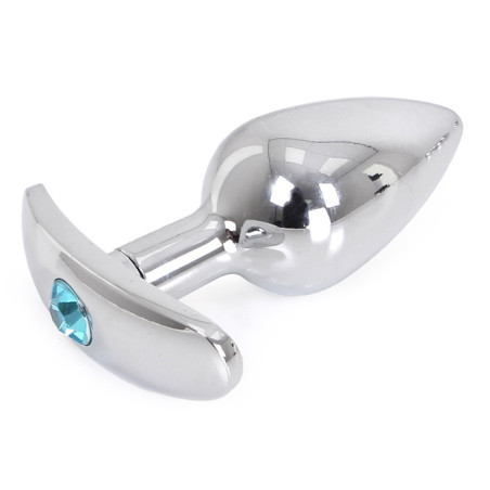Plug Bijou Anal avec Base arrondie CURVE 6 x 2.8 cm | Bijou Bleu