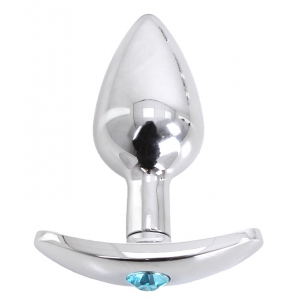 Plug Bijou Anal avec Base arrondie CURVE 6 x 2.8 cm | Bijou Bleu