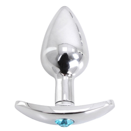 Plug Bijou Anal avec Base arrondie CURVE 6 x 2.8 cm | Bijou Bleu