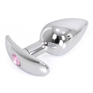 Plug Bijou Anal avec Base arrondie CURVE 6 x 2.8 cm | Bijou Rose