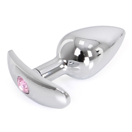 Plug Bijou Anal avec Base arrondie CURVE 6 x 2.8 cm | Bijou Rose