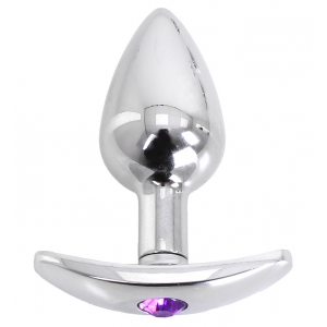 Plug Bijou Anal avec Base arrondie CURVE 6 x 2.8 cm | Bijou violet
