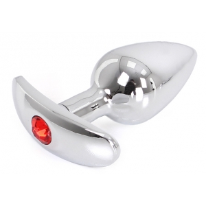 Plug Bijou Anal avec Base arrondie CURVE 6 x 2.8 cm | Bijou rouge