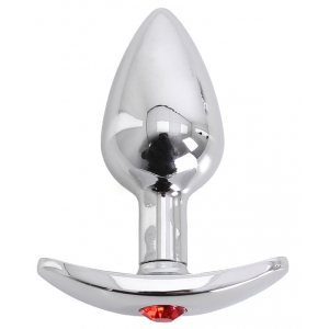 Plug Bijou Anal avec Base arrondie CURVE 6 x 2.8 cm | Bijou rouge