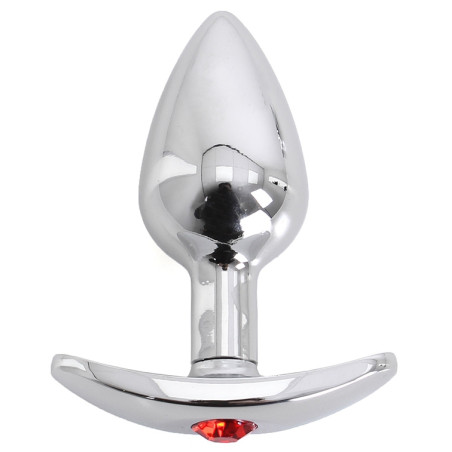 Plug Bijou Anal avec Base arrondie CURVE 6 x 2.8 cm | Bijou rouge