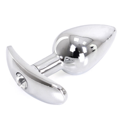 Plug Bijou Anal avec Base arrondie CURVE 6 x 2.8 cm | Bijou Transparent