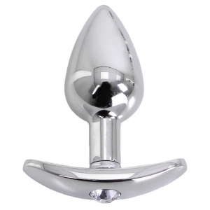 Plug Bijou Anal avec Base arrondie CURVE 6 x 2.8 cm | Bijou Transparent