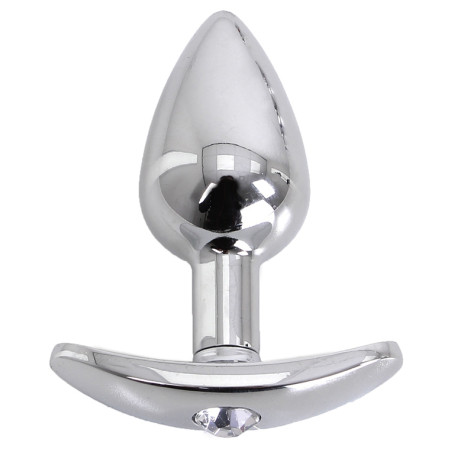 Plug Bijou Anal avec Base arrondie CURVE 6 x 2.8 cm | Bijou Transparent