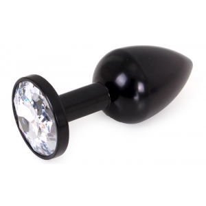 Plug Bijou Anal Alu GEM LIGHT 6 x 2.8 cm Noir