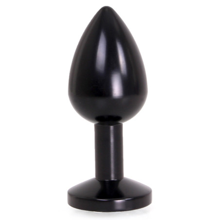 Plug Bijou Anal Alu GEM LIGHT 6 x 2.8 cm Noir