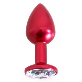 Plug Bijou Anal Alu GEM LIGHT 6 x 2.8 cm Rouge 2