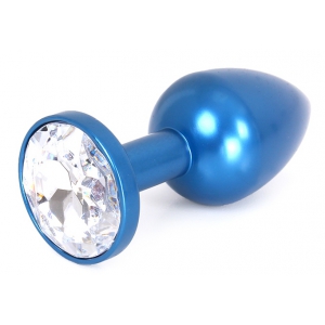 Plug Bijou Anal Alu GEM LIGHT 6 x 2.8 cm Bleu
