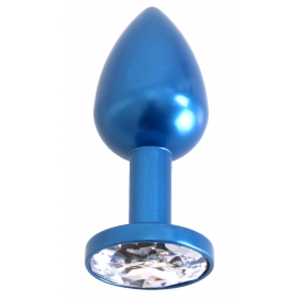 Plug Bijou Anal Alu GEM LIGHT 6 x 2.8 cm Bleu 2