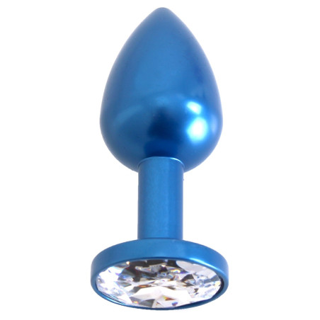 Plug Bijou Anal Alu GEM LIGHT 6 x 2.8 cm Bleu