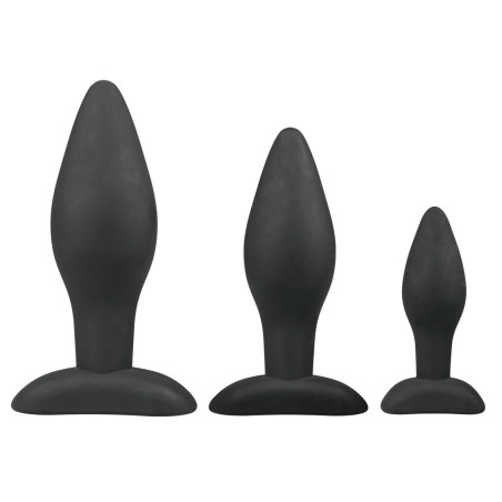 Kit de 3 Plugs Silicone ROCKET Noirs