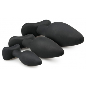 Kit de 3 Plugs Silicone ROCKET Noirs