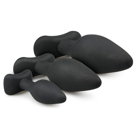 Kit de 3 Plugs Silicone ROCKET Noirs