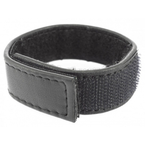 Cockring en cuir avec Scratch 22mm Noir