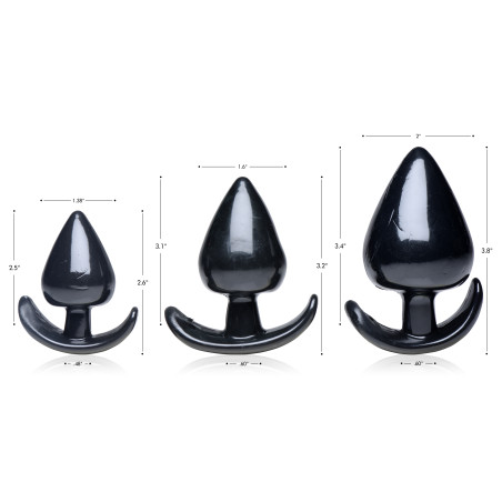 Pack de 3 Plugs SPADES Noir