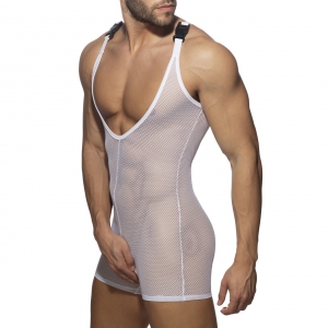 Combinaison Singlet MESH WRESTLING SUIT Blanc