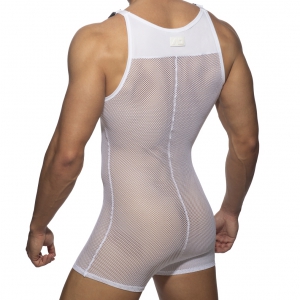 Combinaison Singlet MESH WRESTLING SUIT Blanc
