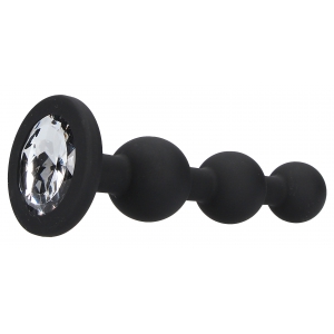 Plug Bijou anal BEADED DIAMOND 9.5 x 2.5 cm