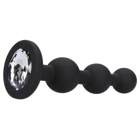 Plug Bijou anal BEADED DIAMOND 9.5 x 2.5 cm