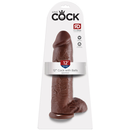 Gros gode King Cock de 31cm avec couleur marron comme la bite Black