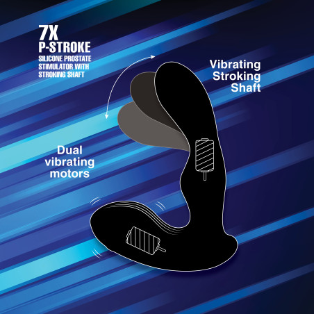 Stimulateur prostatique vibrant P-STROKE 11 x 3 cm