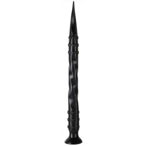 Gode long POINTED TWIST L 65 x 5 cm Noir