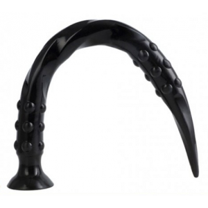Gode long POINTED TWIST L 65 x 5 cm Noir