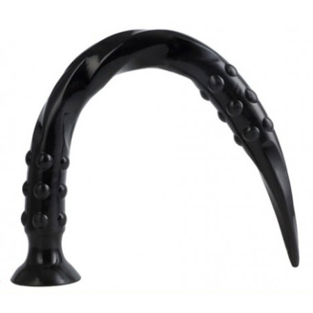 Gode long POINTED TWIST L 65 x 5 cm Noir