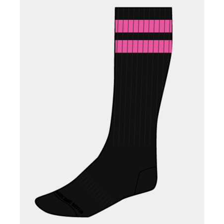 Chaussettes GYM SOCKS Noir-Rose fluo