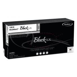 Gants en Latex non poudrés BLACK LX Noir x100 2