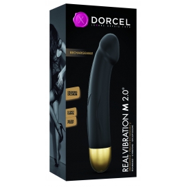 Gode vibrant REAL VIBRATION M 18 x 3.7 cm Noir 2
