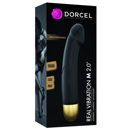 Gode vibrant REAL VIBRATION M 18 x 3.7 cm Noir