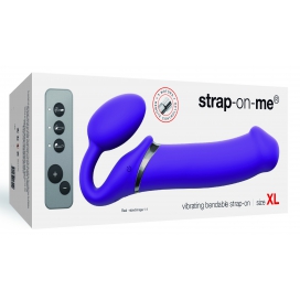 Gode vibrant STRAP-ON 3 Moteurs XL 16 x 4.5 cm Violet 2